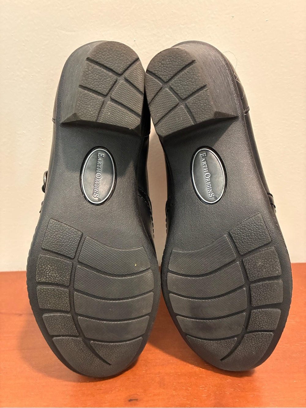 Earth Origins Melody Black Leather Mary Jane Pumps Women's Size 6 - Picture 9 of 13